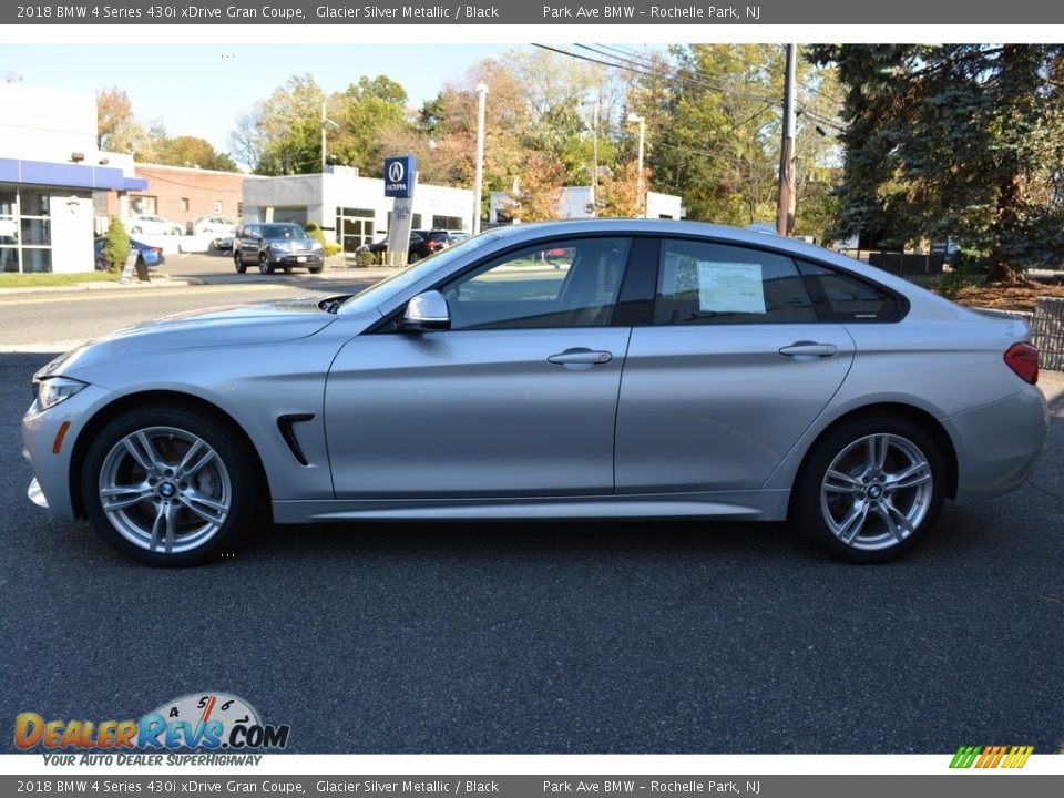 2018 BMW 4 Series 430i xDrive Gran Coupe Glacier Silver Metallic / Black Photo #5