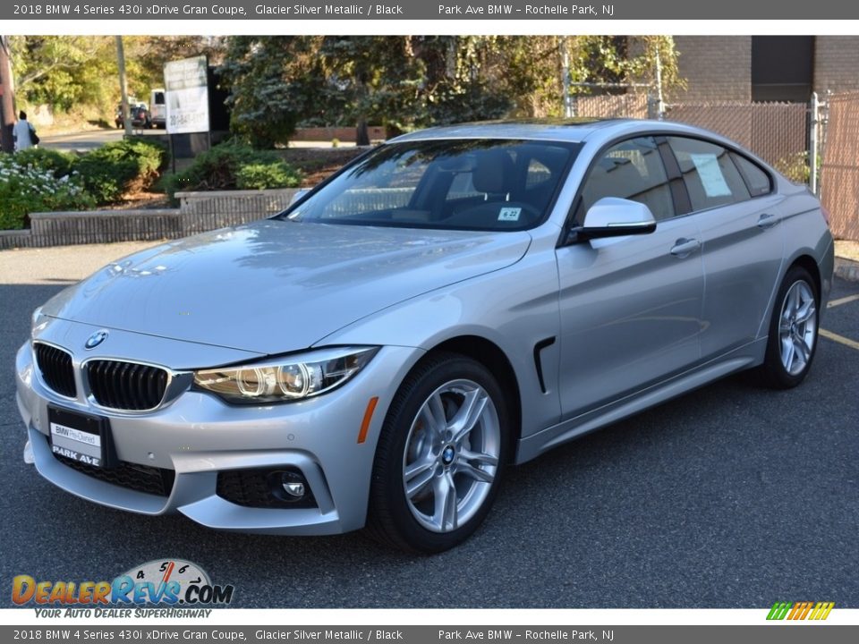 2018 BMW 4 Series 430i xDrive Gran Coupe Glacier Silver Metallic / Black Photo #6