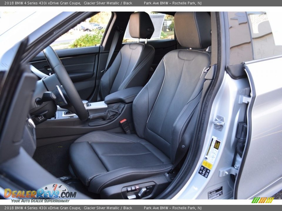 2018 BMW 4 Series 430i xDrive Gran Coupe Glacier Silver Metallic / Black Photo #13
