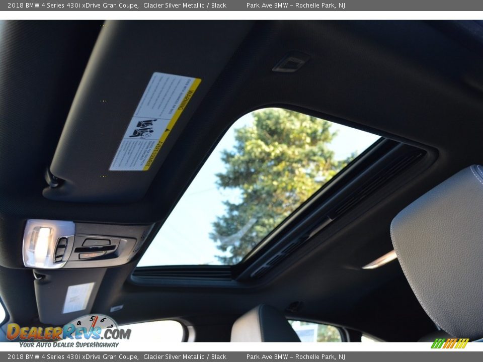 2018 BMW 4 Series 430i xDrive Gran Coupe Glacier Silver Metallic / Black Photo #14