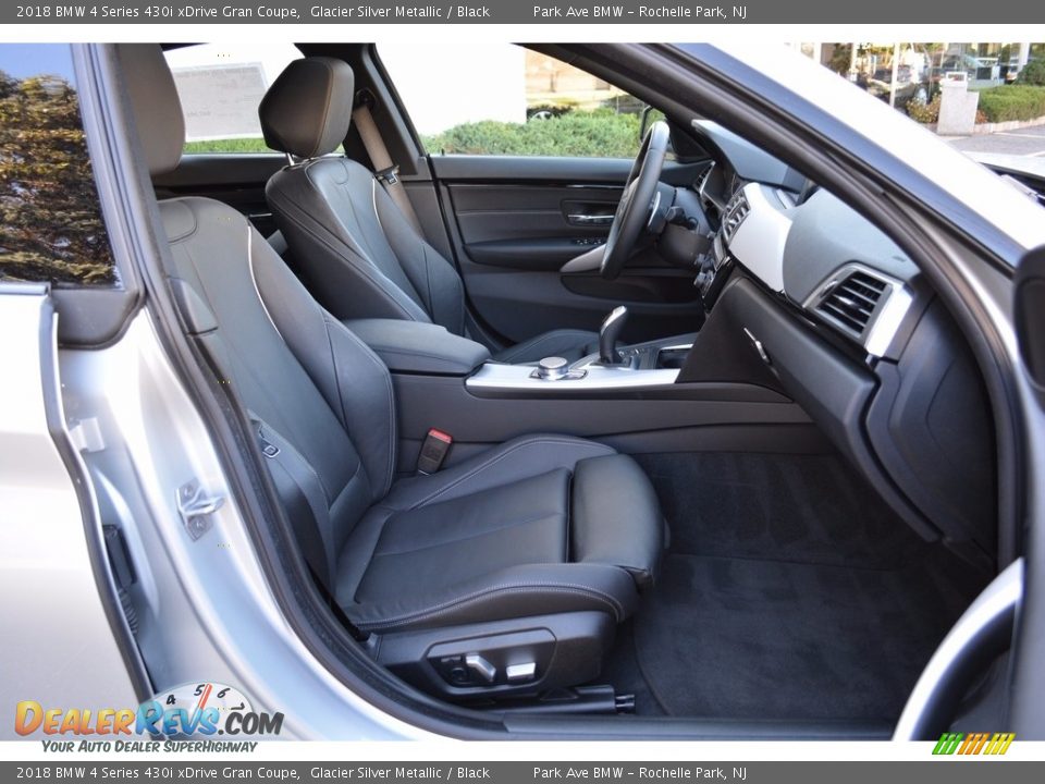 2018 BMW 4 Series 430i xDrive Gran Coupe Glacier Silver Metallic / Black Photo #28