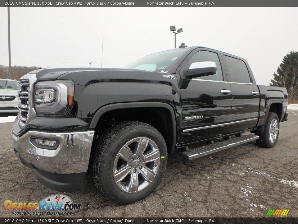 2018 GMC Sierra 1500 SLT Crew Cab 4WD Onyx Black / Cocoa/­Dune Photo #1