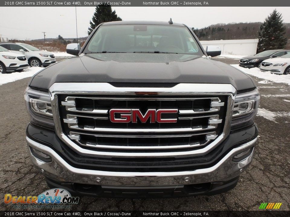 2018 GMC Sierra 1500 SLT Crew Cab 4WD Onyx Black / Cocoa/­Dune Photo #2