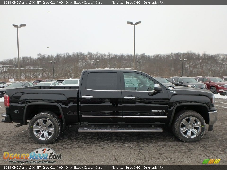 2018 GMC Sierra 1500 SLT Crew Cab 4WD Onyx Black / Cocoa/­Dune Photo #4