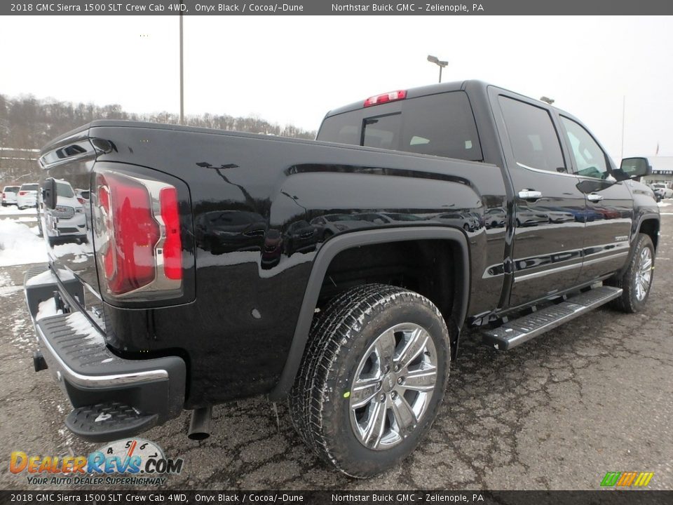 2018 GMC Sierra 1500 SLT Crew Cab 4WD Onyx Black / Cocoa/­Dune Photo #5