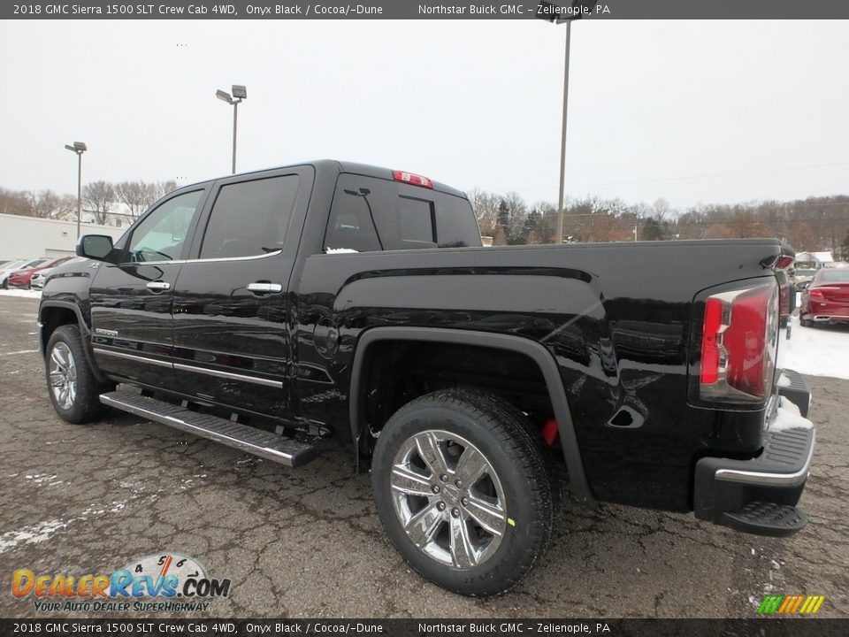 2018 GMC Sierra 1500 SLT Crew Cab 4WD Onyx Black / Cocoa/­Dune Photo #7