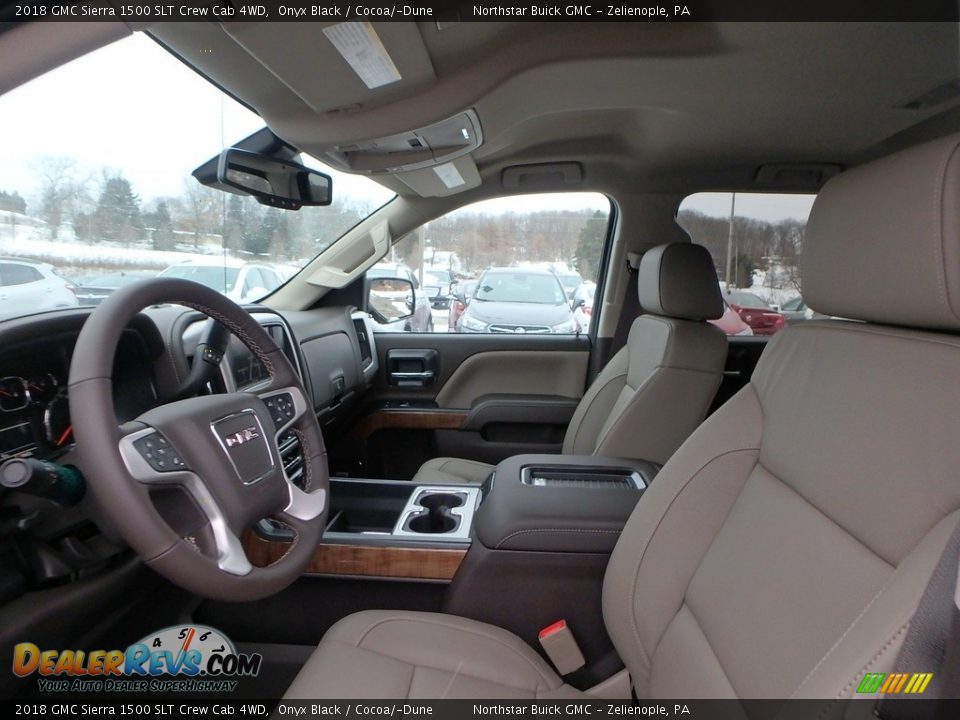 2018 GMC Sierra 1500 SLT Crew Cab 4WD Onyx Black / Cocoa/­Dune Photo #10