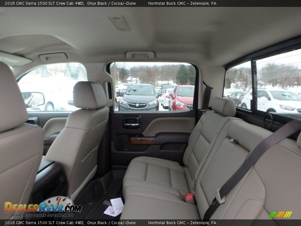 2018 GMC Sierra 1500 SLT Crew Cab 4WD Onyx Black / Cocoa/­Dune Photo #11