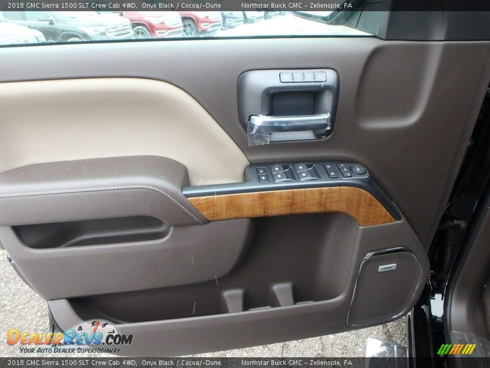 2018 GMC Sierra 1500 SLT Crew Cab 4WD Onyx Black / Cocoa/­Dune Photo #13