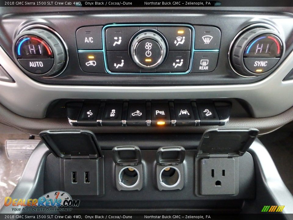2018 GMC Sierra 1500 SLT Crew Cab 4WD Onyx Black / Cocoa/­Dune Photo #18