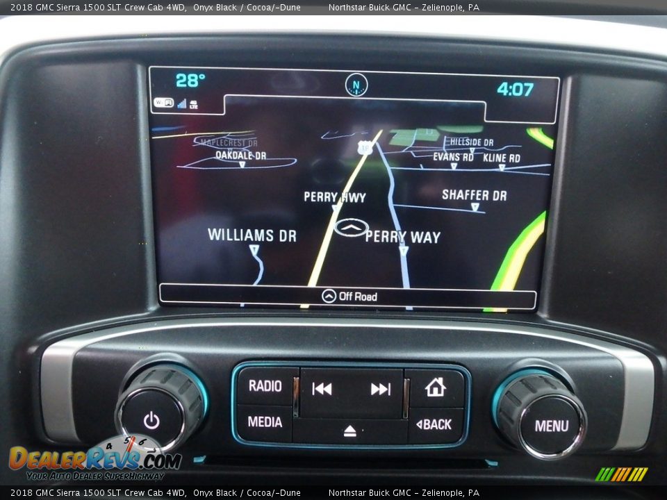 2018 GMC Sierra 1500 SLT Crew Cab 4WD Onyx Black / Cocoa/­Dune Photo #19