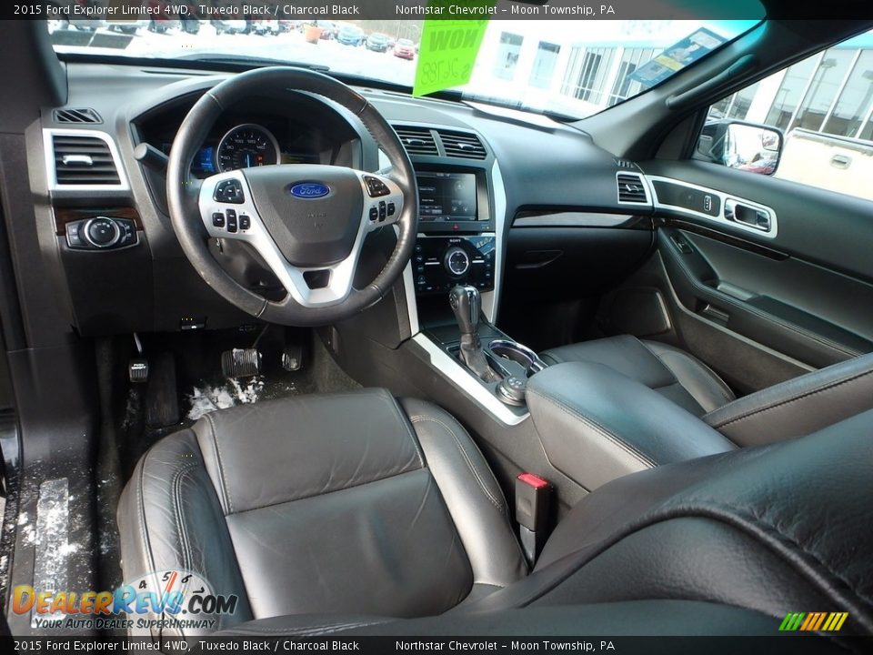 2015 Ford Explorer Limited 4WD Tuxedo Black / Charcoal Black Photo #24