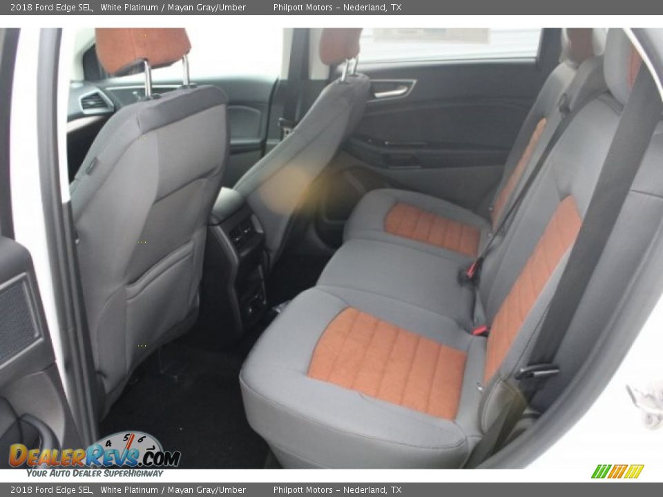 Rear Seat of 2018 Ford Edge SEL Photo #22