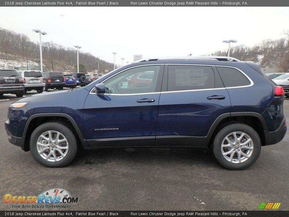 2018 Jeep Cherokee Latitude Plus 4x4 Patriot Blue Pearl / Black Photo #2