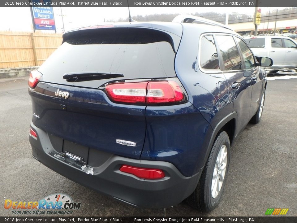 2018 Jeep Cherokee Latitude Plus 4x4 Patriot Blue Pearl / Black Photo #5