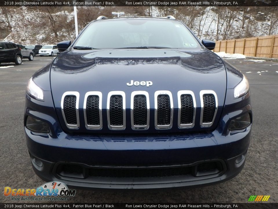 2018 Jeep Cherokee Latitude Plus 4x4 Patriot Blue Pearl / Black Photo #8