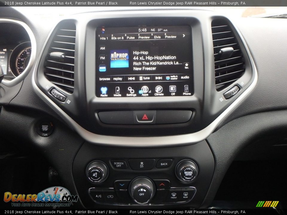 2018 Jeep Cherokee Latitude Plus 4x4 Patriot Blue Pearl / Black Photo #16