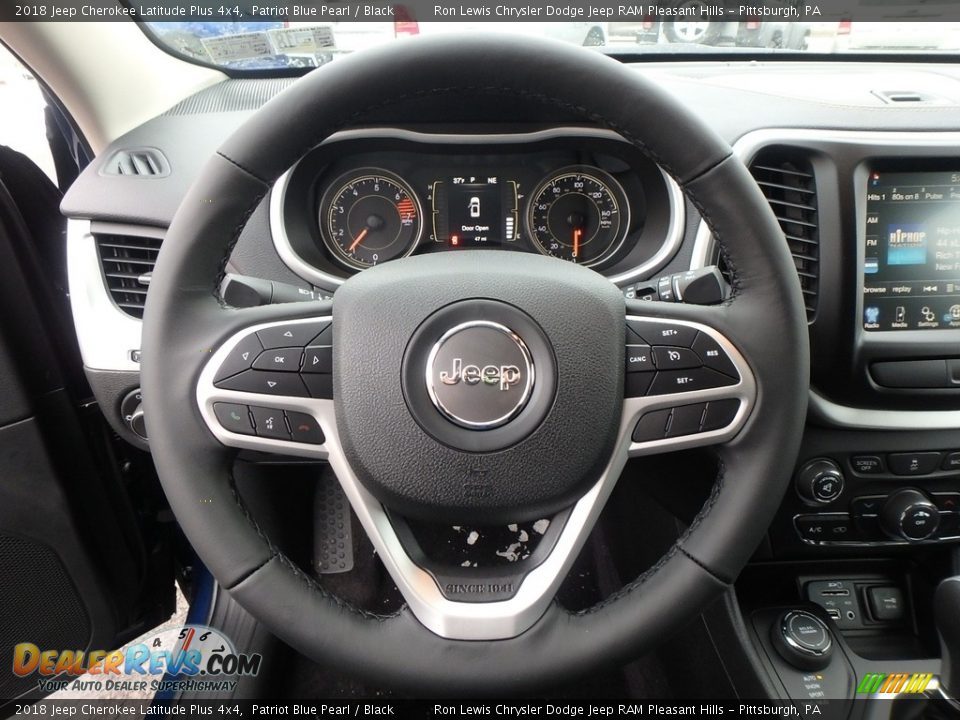 2018 Jeep Cherokee Latitude Plus 4x4 Patriot Blue Pearl / Black Photo #19
