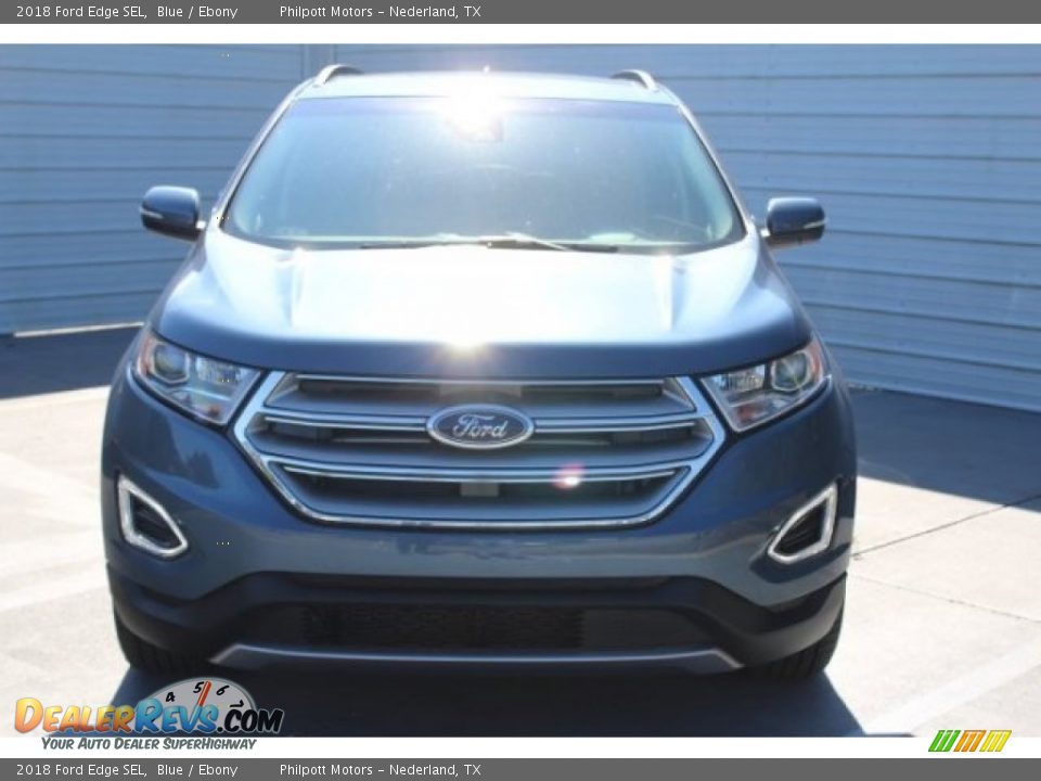 2018 Ford Edge SEL Blue / Ebony Photo #2