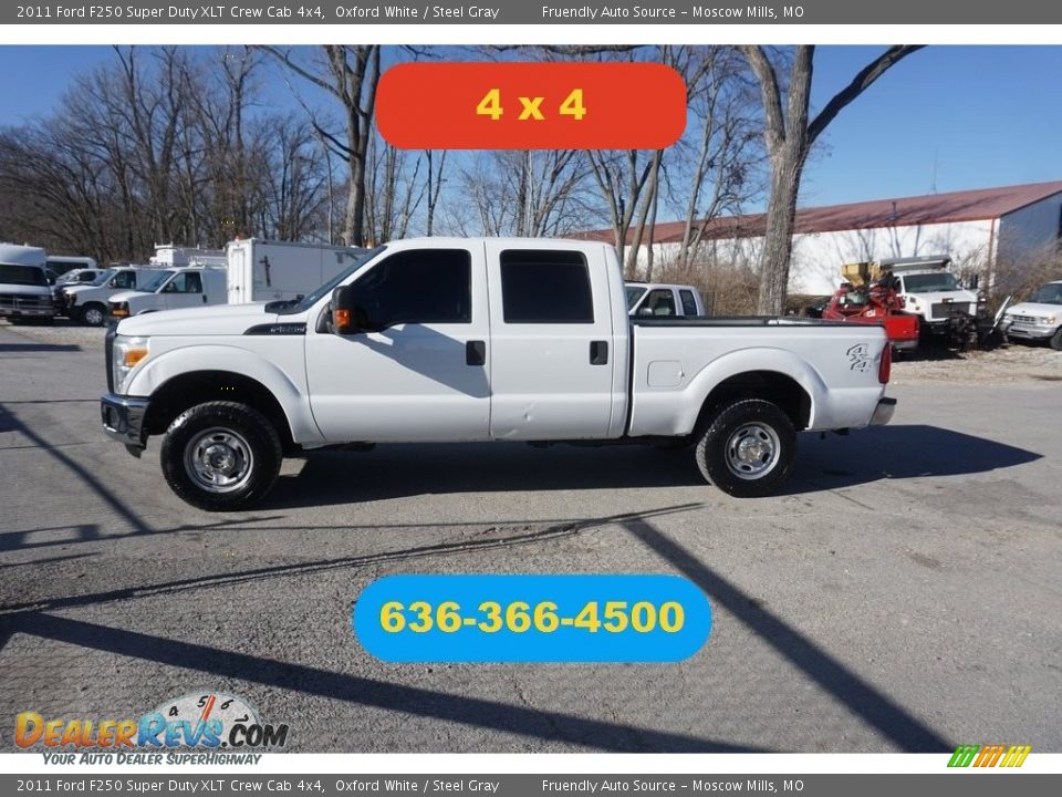 2011 Ford F250 Super Duty XLT Crew Cab 4x4 Oxford White / Steel Gray Photo #1