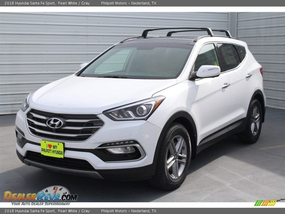 2018 Hyundai Santa Fe Sport Pearl White / Gray Photo #3
