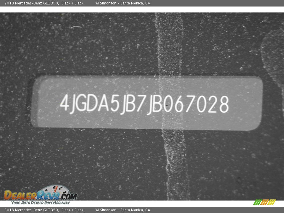 2018 Mercedes-Benz GLE 350 Black / Black Photo #10