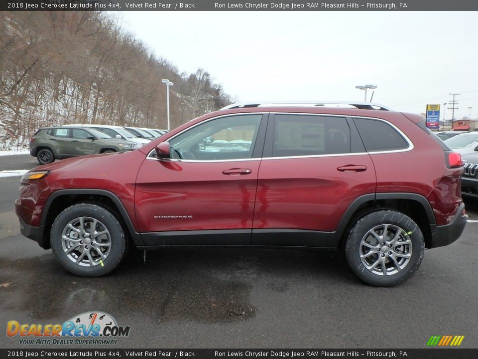 Velvet Red Pearl 2018 Jeep Cherokee Latitude Plus 4x4 Photo #2