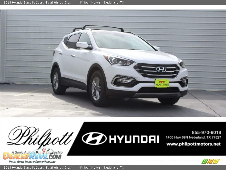 2018 Hyundai Santa Fe Sport Pearl White / Gray Photo #1