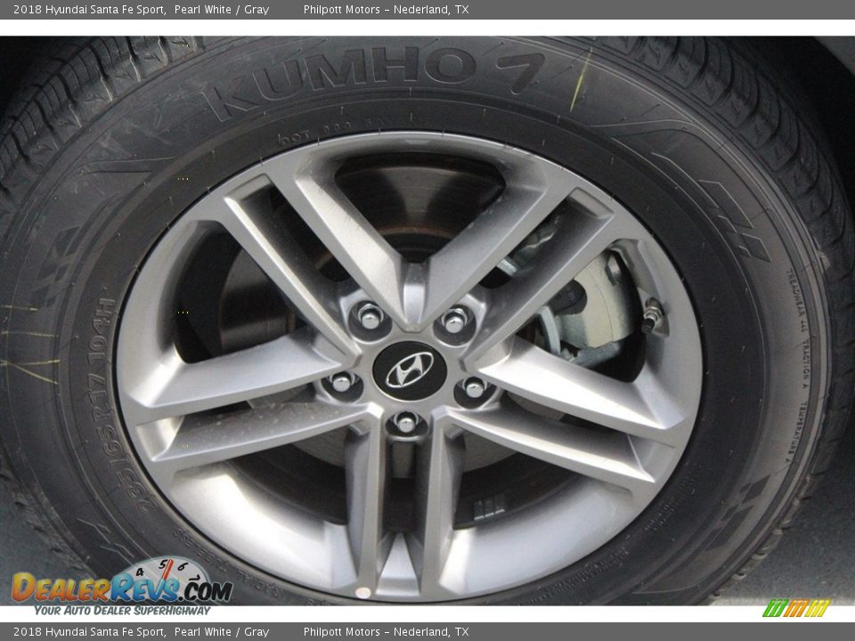 2018 Hyundai Santa Fe Sport Pearl White / Gray Photo #5