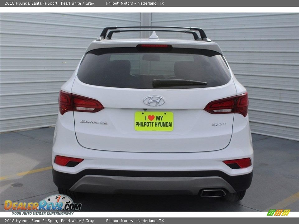 2018 Hyundai Santa Fe Sport Pearl White / Gray Photo #7