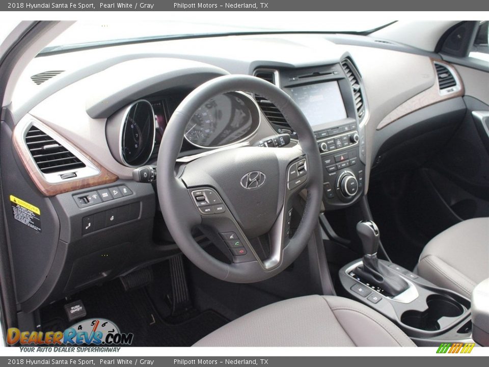 2018 Hyundai Santa Fe Sport Pearl White / Gray Photo #10