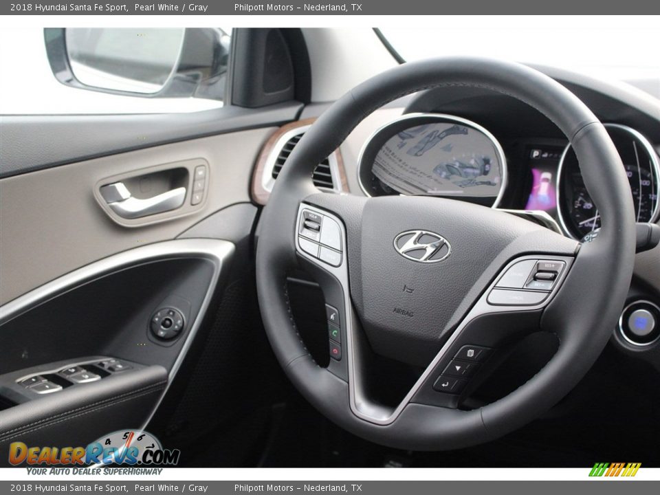 2018 Hyundai Santa Fe Sport Pearl White / Gray Photo #25