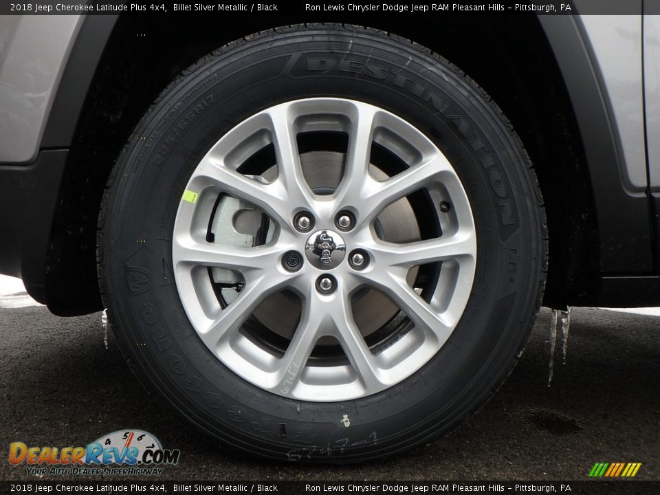 2018 Jeep Cherokee Latitude Plus 4x4 Billet Silver Metallic / Black Photo #9