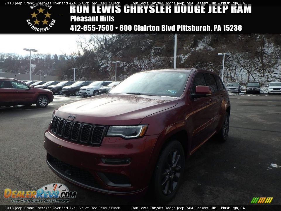 2018 Jeep Grand Cherokee Overland 4x4 Velvet Red Pearl / Black Photo #1