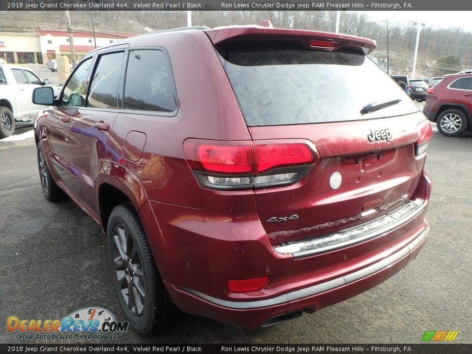 2018 Jeep Grand Cherokee Overland 4x4 Velvet Red Pearl / Black Photo #3