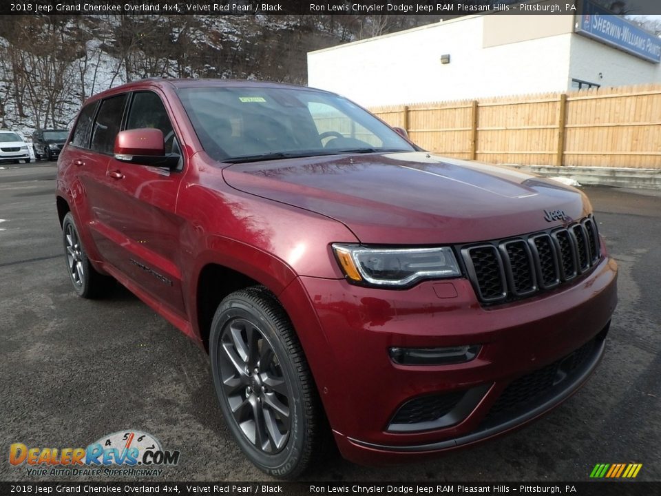 2018 Jeep Grand Cherokee Overland 4x4 Velvet Red Pearl / Black Photo #7