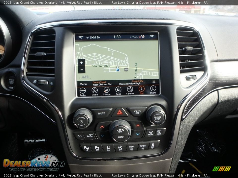 2018 Jeep Grand Cherokee Overland 4x4 Velvet Red Pearl / Black Photo #17