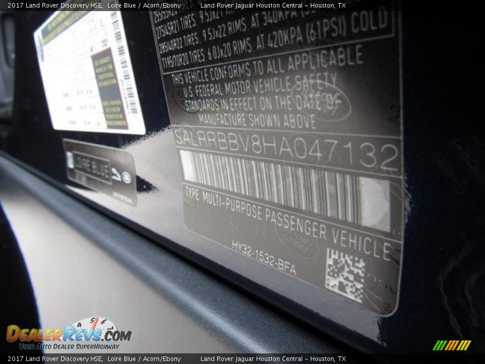 2017 Land Rover Discovery HSE Loire Blue / Acorn/Ebony Photo #24