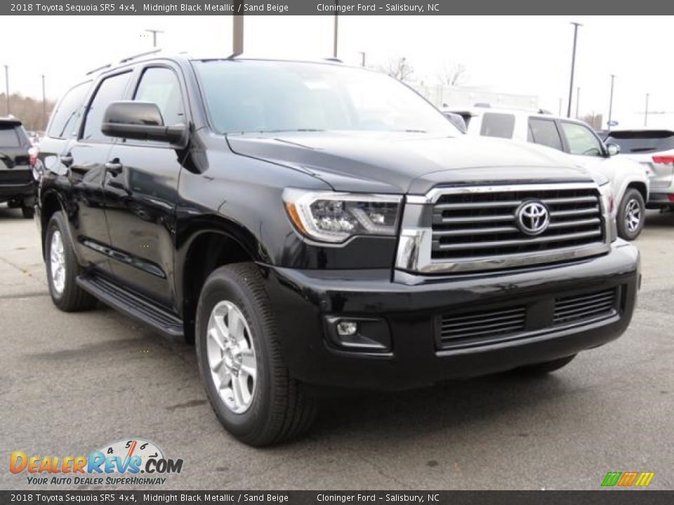 2018 Toyota Sequoia SR5 4x4 Midnight Black Metallic / Sand Beige Photo #1