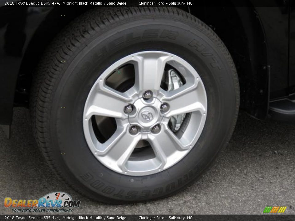 2018 Toyota Sequoia SR5 4x4 Midnight Black Metallic / Sand Beige Photo #4
