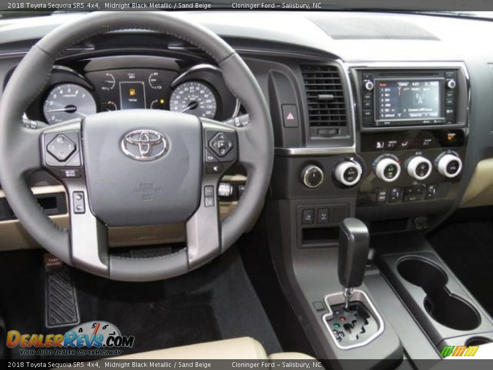 2018 Toyota Sequoia SR5 4x4 Midnight Black Metallic / Sand Beige Photo #6