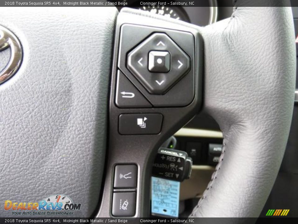 2018 Toyota Sequoia SR5 4x4 Midnight Black Metallic / Sand Beige Photo #19