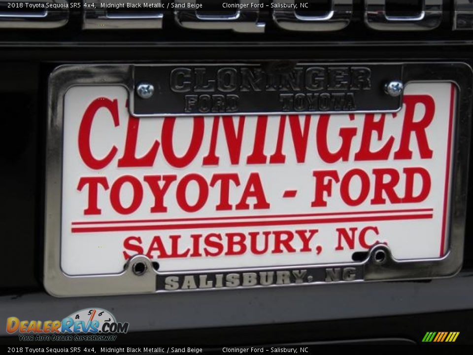 2018 Toyota Sequoia SR5 4x4 Midnight Black Metallic / Sand Beige Photo #23