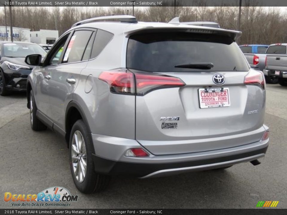 2018 Toyota RAV4 Limited Silver Sky Metallic / Black Photo #24