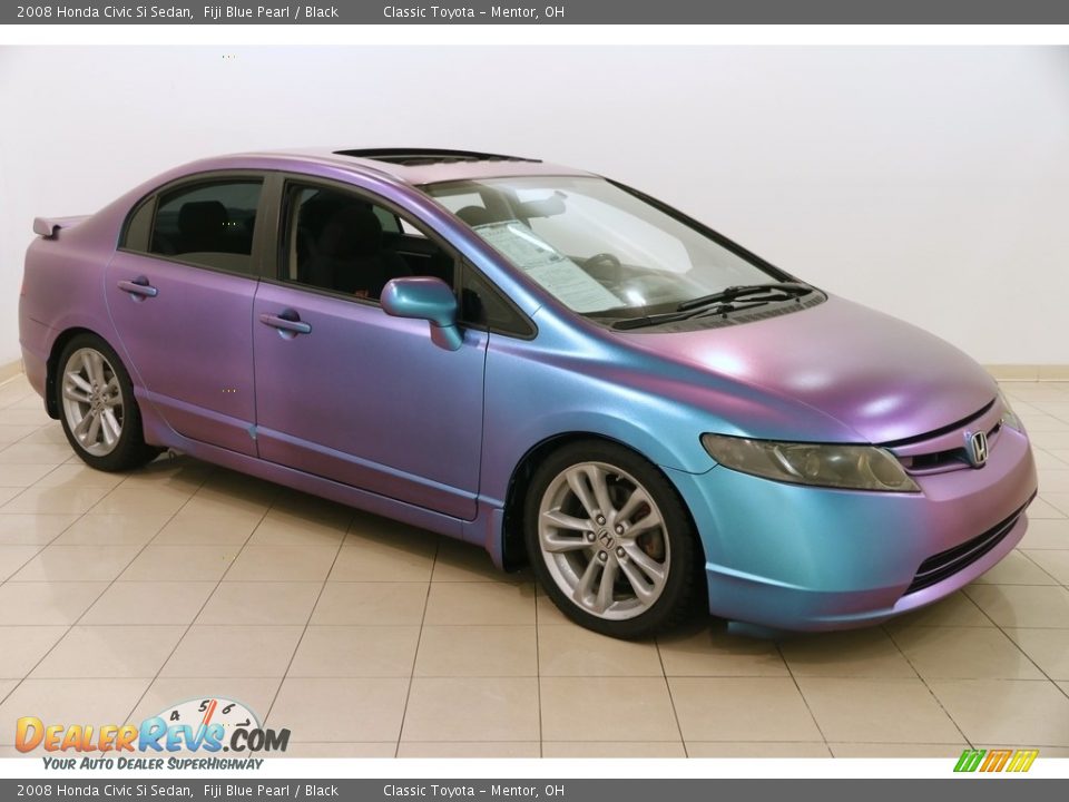 2008 Honda Civic Si Sedan Fiji Blue Pearl / Black Photo #1