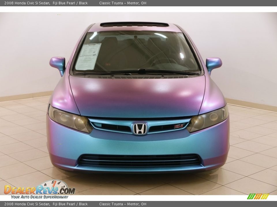 2008 Honda Civic Si Sedan Fiji Blue Pearl / Black Photo #2