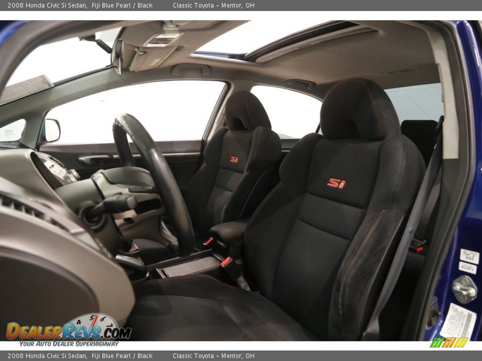 2008 Honda Civic Si Sedan Fiji Blue Pearl / Black Photo #5