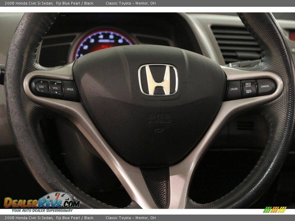 2008 Honda Civic Si Sedan Fiji Blue Pearl / Black Photo #7
