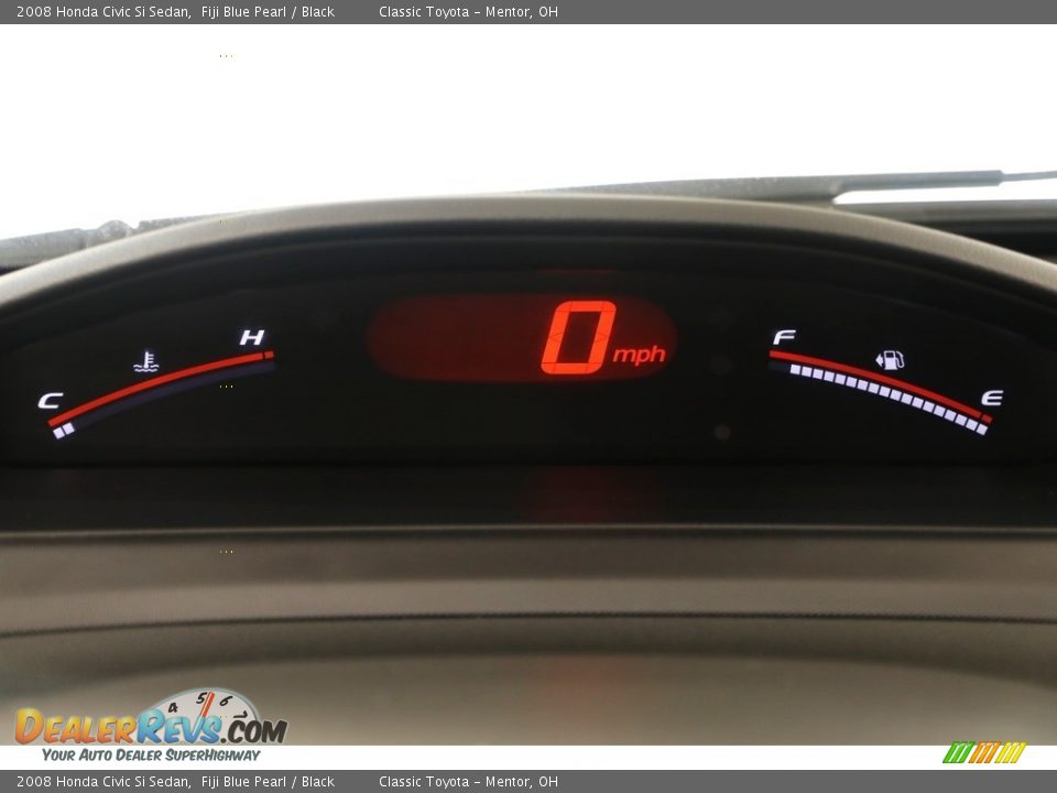 2008 Honda Civic Si Sedan Fiji Blue Pearl / Black Photo #8