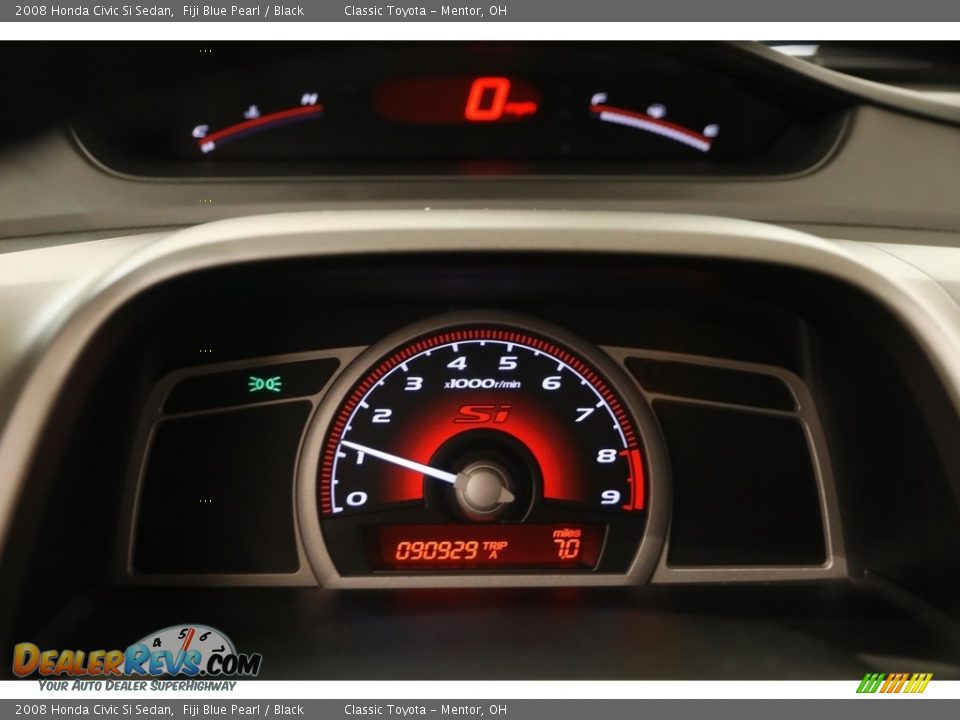 2008 Honda Civic Si Sedan Fiji Blue Pearl / Black Photo #9